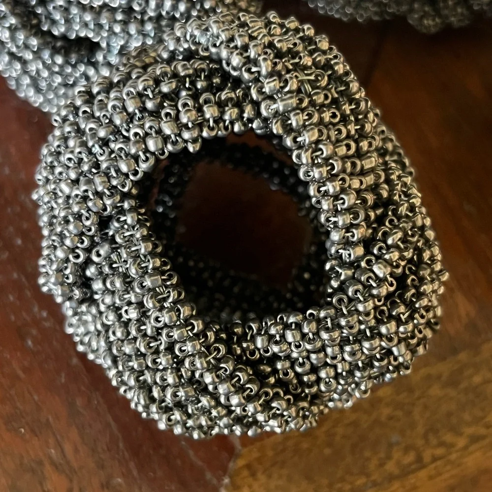 Elegant Beaded Napkin Ring set of 7